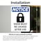 Signmission Door Must Be Locked Sign With Symbol, 3.5 in W x Rectangle, Vinyl Decal OS-2PACK-NS-D-35-V-11501 - alternate 4